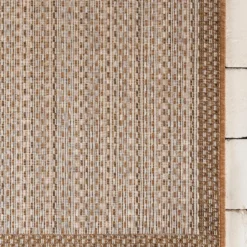 Unique Loom Duna Outdoor Rectangle Rug, Light Brown DECOR