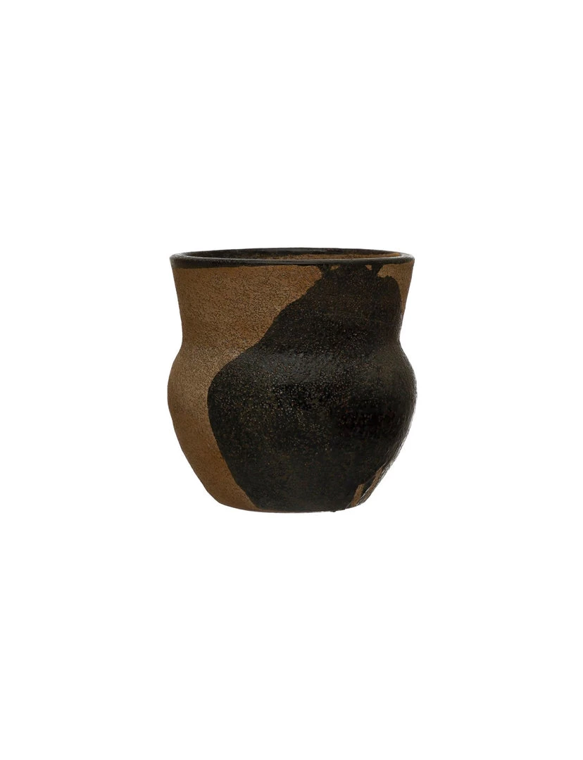Bloomingville Brown & Black Terra-cotta Planter 1 Bloomingville Brown & Black Terra-cotta Planter