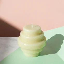 Octaevo Templo Candle Sculpture, Ash Green DECOR