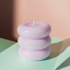 Octaevo DECOR Templo Candle Sculpture, Pale Lilac