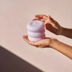 Octaevo DECOR Templo Candle Sculpture, Pale Lilac