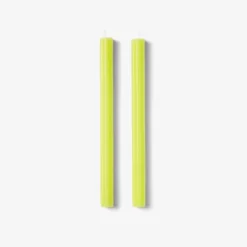 Areaware Dusen Dusen Taper Candles, Yellow