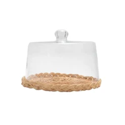 Bidk Home Cane & Glass Food Dome