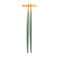 Cutipol Goa Flatware, Celadon/gold