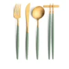 Cutipol Goa Flatware, Celadon/gold