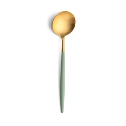 Cutipol Goa Flatware, Celadon/gold
