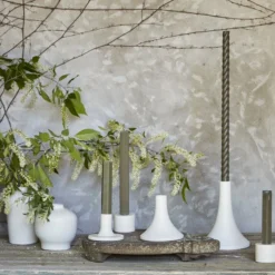 The Floral Society Ceramic Blossom Vase, Matte White