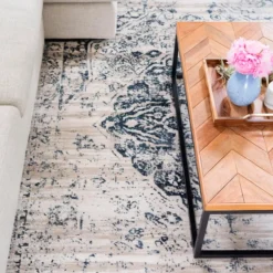 Unique Loom DECOR Chata Rectangle Rug, Dark Blue