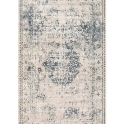 Unique Loom DECOR Chata Rectangle Rug, Dark Blue