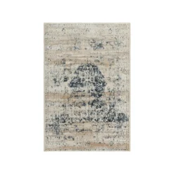 Unique Loom DECOR Chata Rectangle Rug, Dark Blue