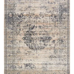 Unique Loom DECOR Chata Rectangle Rug, Dark Blue
