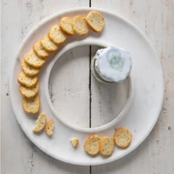 Creative Co-op KITCHEN Round Marble Circle Cheese Tray 13