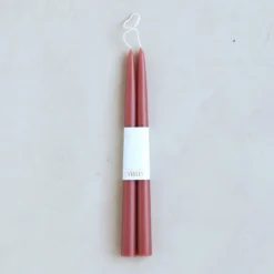 The Floral Society Dipped Taper Candles, Clay DECOR