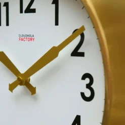 Cloudnola Factory Brushed Gold Numbers Clock 12"