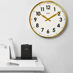 Cloudnola Factory Brushed Gold Numbers Clock 12" 5 Cloudnola Factory Brushed Gold Numbers Clock 12