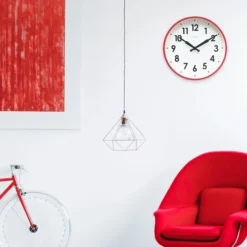 Cloudnola DECOR Factory Red Numbers Clock 12