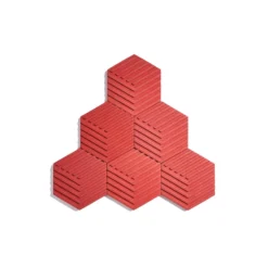 Areaware KITCHEN Concrete Table Tiles, Brick Red