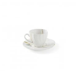 Seletti Kintsugi Coffee Cup W/ Saucer, Birds