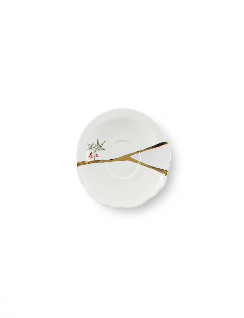 Seletti Kintsugi Coffee Cup W/ Saucer, Birds 3 Seletti Kintsugi Coffee Cup W/ Saucer, Birds