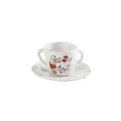 Seletti Kintsugi Coffee Cup W/ Saucer, Flowers NEW ARRIVAL