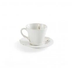 NEW ARRIVAL Seletti Kintsugi Coffee Cup W/ Saucer, Single Flower