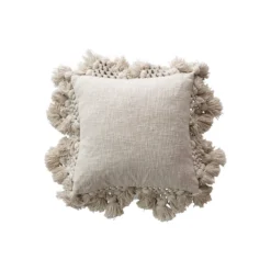 Creative Co-op DECOR Square Cotton Slub Pillow 18"