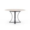 Four Hands Sage Dining Table, White Travertine