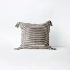 Creative Co-op Square Cotton Woven Striped Pillow 24" DECOR