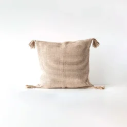 Creative Co-op Square Cotton Woven Striped Pillow 24" DECOR