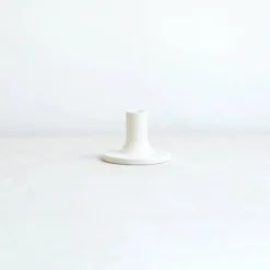 The Floral Society DECOR Ceramic Taper Holder, Matte White