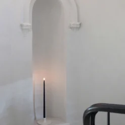 The Floral Society DECOR Ceramic Taper Holder, Matte White