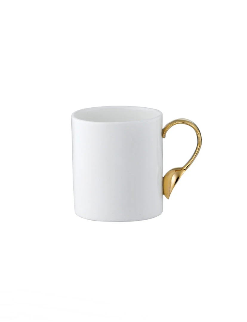 KITCHEN Twig Cutlery Oval Mug With Gold Handle 1 KITCHEN Twig Cutlery Oval Mug With Gold Handle