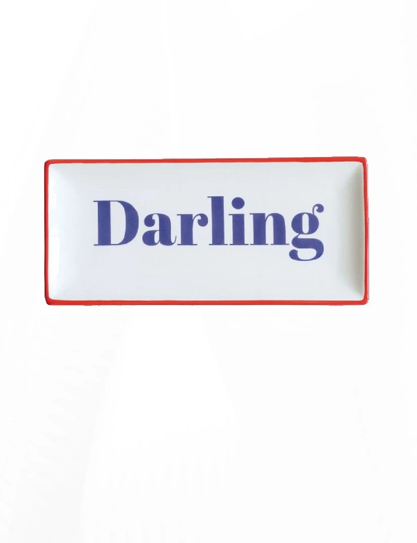 Creative Co-op Stoneware Plate "Darling" 1 Creative Co-op Stoneware Plate "Darling"