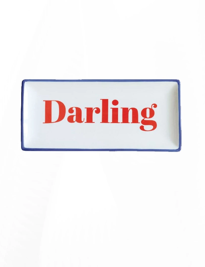 Creative Co-op Stoneware Plate "Darling" 2 Creative Co-op Stoneware Plate "Darling"