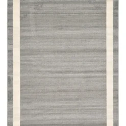Unique Loom Del Mar Rectangle Rug, Grey