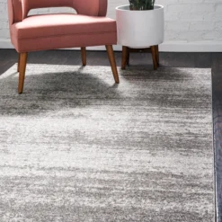 Unique Loom Del Mar Rectangle Rug, Grey