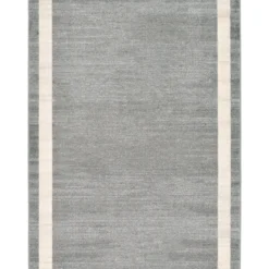 Unique Loom Del Mar Rectangle Rug, Grey
