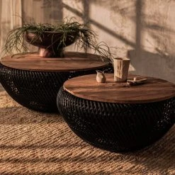 LH Imports FURNITURE Diego Wave Coffee Table