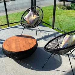 LH Imports FURNITURE Diego Wave Coffee Table