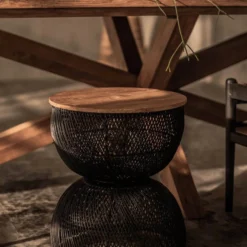 LH Imports FURNITURE Diego Wave Side Table