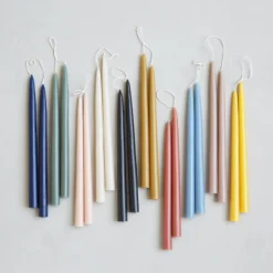 The Floral Society Dipped Taper Candles, Clay DECOR