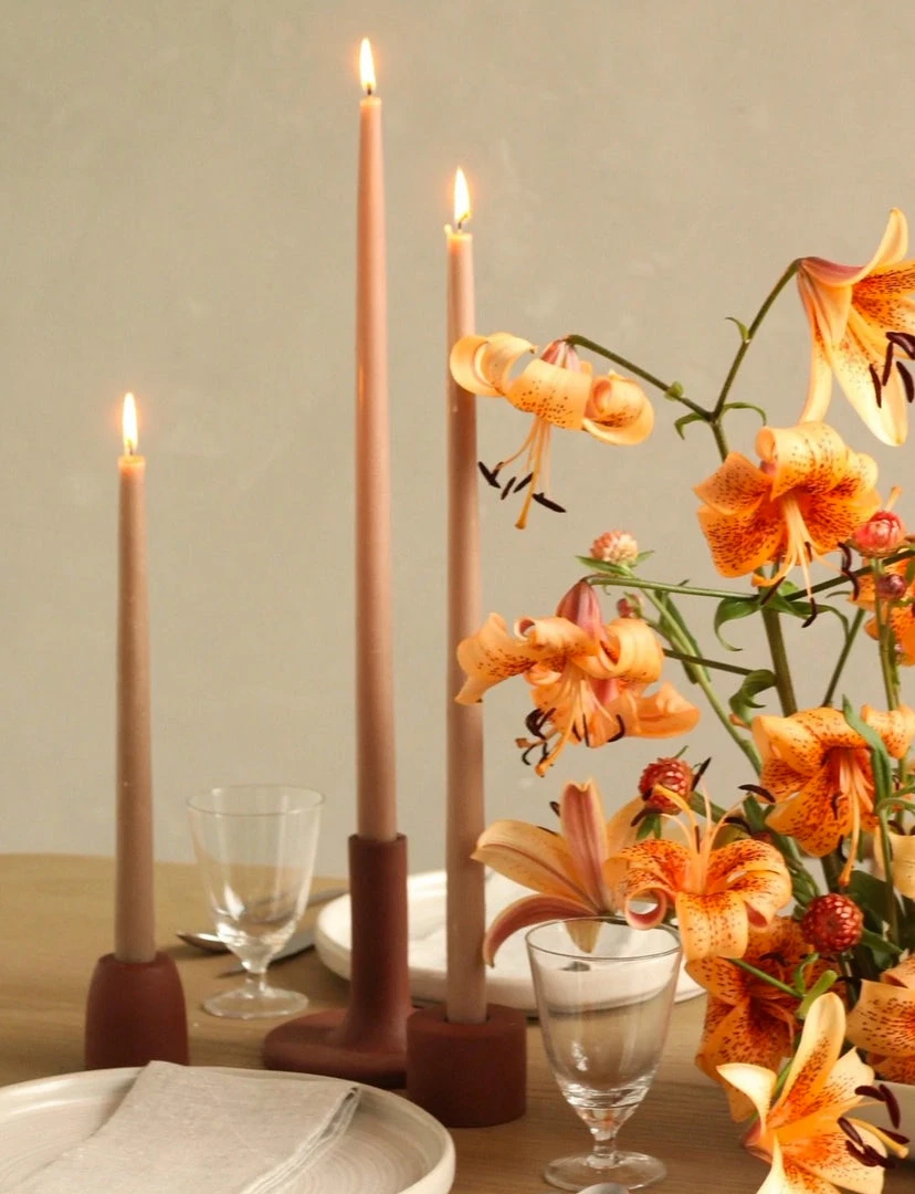 The Floral Society DECOR Dipped Taper Candles, Midnight 7 The Floral Society DECOR Dipped Taper Candles, Midnight