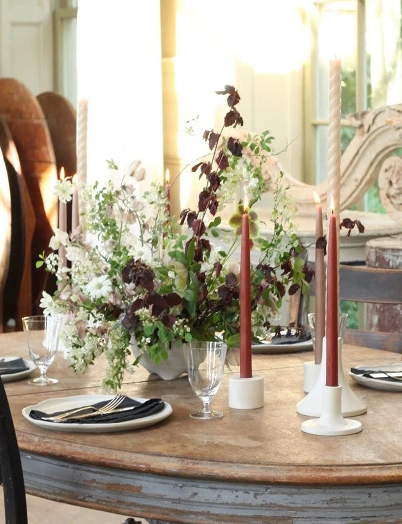 The Floral Society DECOR Dipped Taper Candles, Midnight 8 The Floral Society DECOR Dipped Taper Candles, Midnight