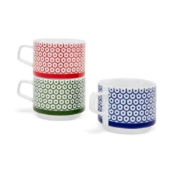 MoMA Marguerita Mergentime Shield And Dots Stacking Porcelain Mugs 5 MoMA Marguerita Mergentime Shield And Dots Stacking Porcelain Mugs