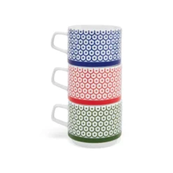 MoMA Marguerita Mergentime Shield And Dots Stacking Porcelain Mugs