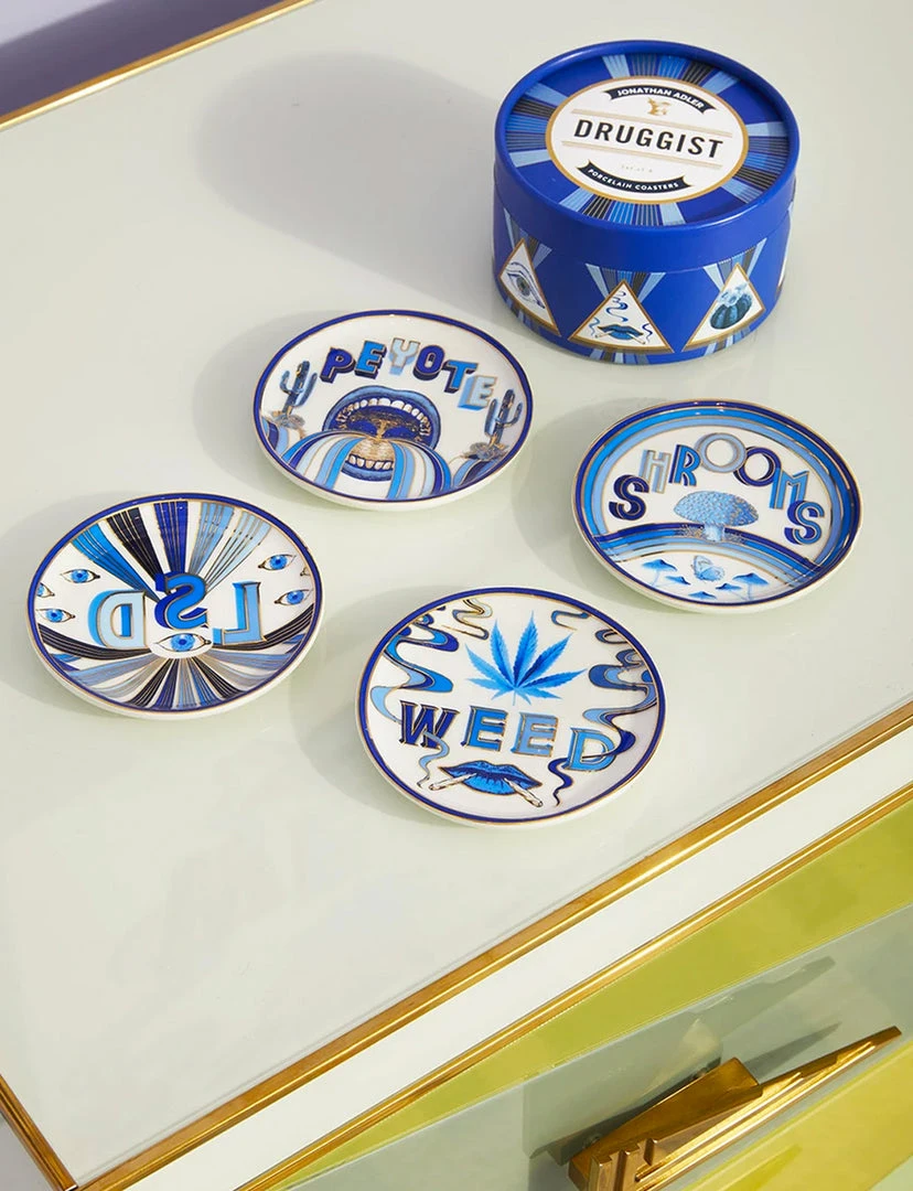 Jonathan Adler Druggist Coasters KITCHEN 2 Jonathan Adler Druggist Coasters KITCHEN