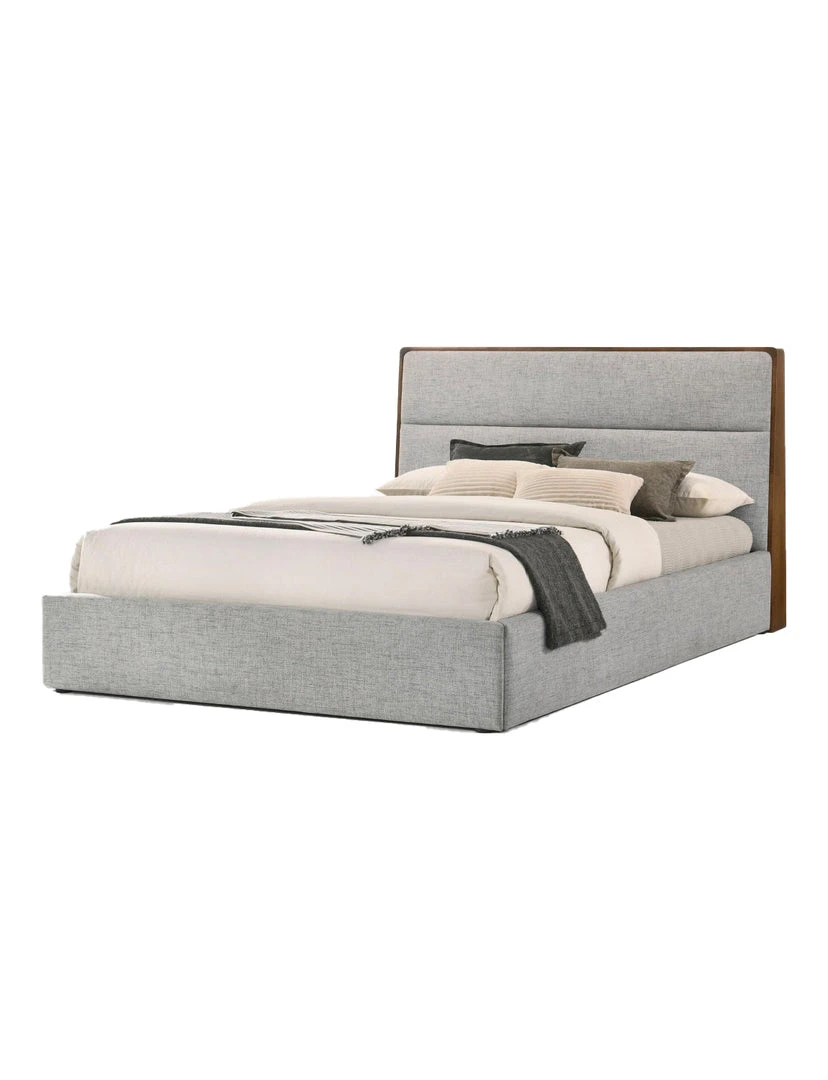 VIG FURNITURE Duna Fabric & Walnut Bed 1 VIG FURNITURE Duna Fabric & Walnut Bed