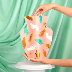 Octaevo Hamsa Pink Paper Vase 6 Octaevo Hamsa Pink Paper Vase