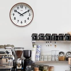 Cloudnola Factory Chocolate Brown Station Clock 12