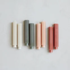 The Floral Society Fancy Taper Candles, Parchment DECOR 11 The Floral Society Fancy Taper Candles, Parchment DECOR